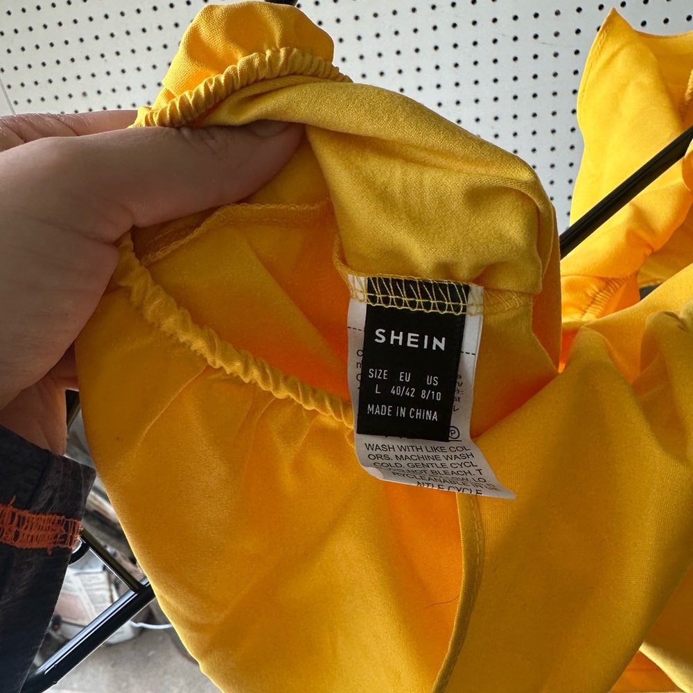 Shein Yellow off shoulder top